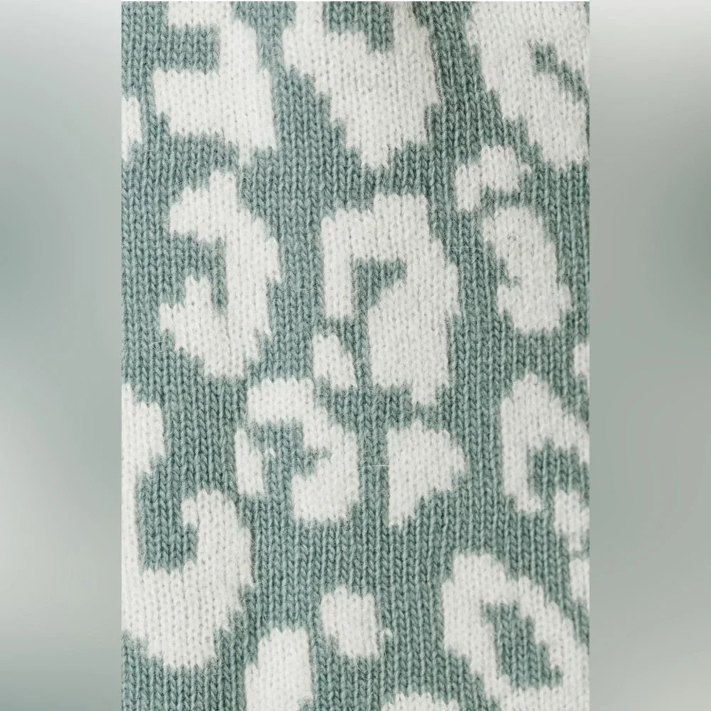 Sweaty Betty Animal Print Scarf in Blue and White Leopard Print